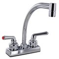 Valterra LEDGE FAUCET, 4IN HI-ARC, 2 LEVER TEACUP, PLASTIC, CHROME PF211307